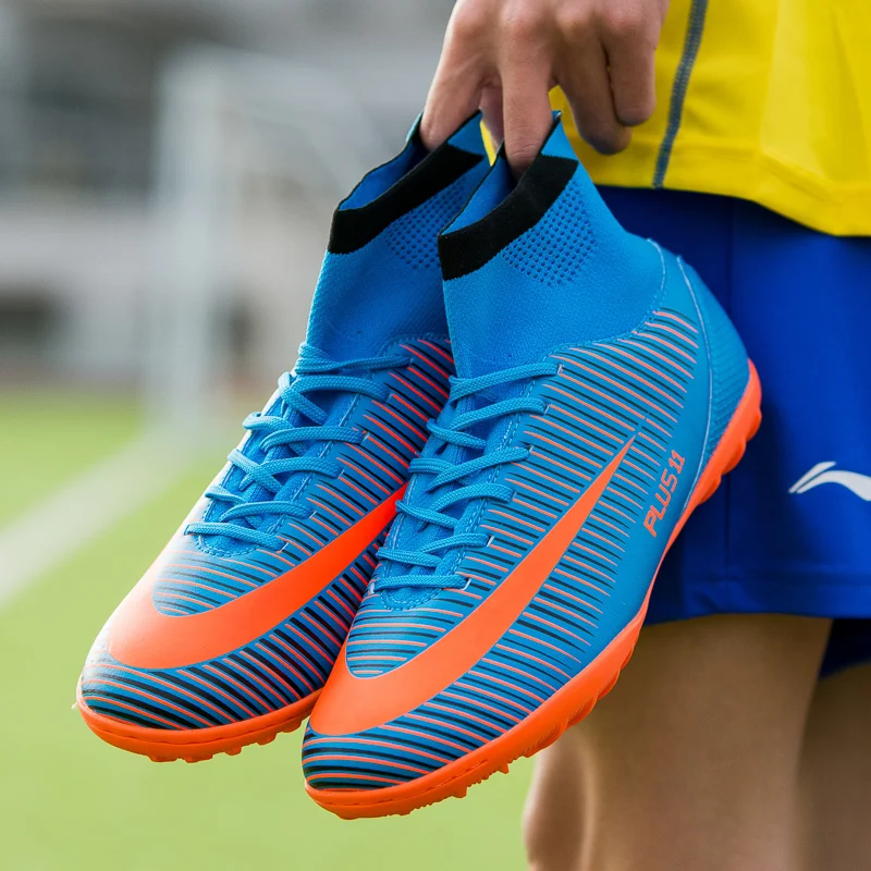 

Sufei Soccer Shoes TF High Ankle Professional Football Boots Suferfly FG Cheap Futsal Sock Cleats Training Sport Sneakers