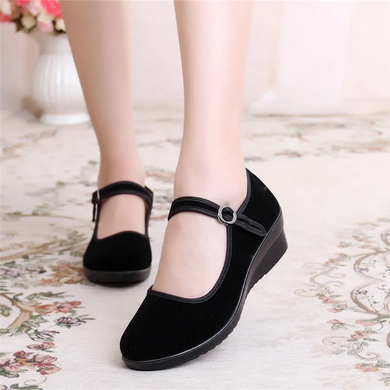 cute black wedge shoes