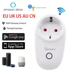 Sonoff S26 WiFi Smart Plug ЕС, США, Великобритании CN AU умная Автоматизация дома дистанционного разъем переключатель совместим с Alexa Google дома IFTTT