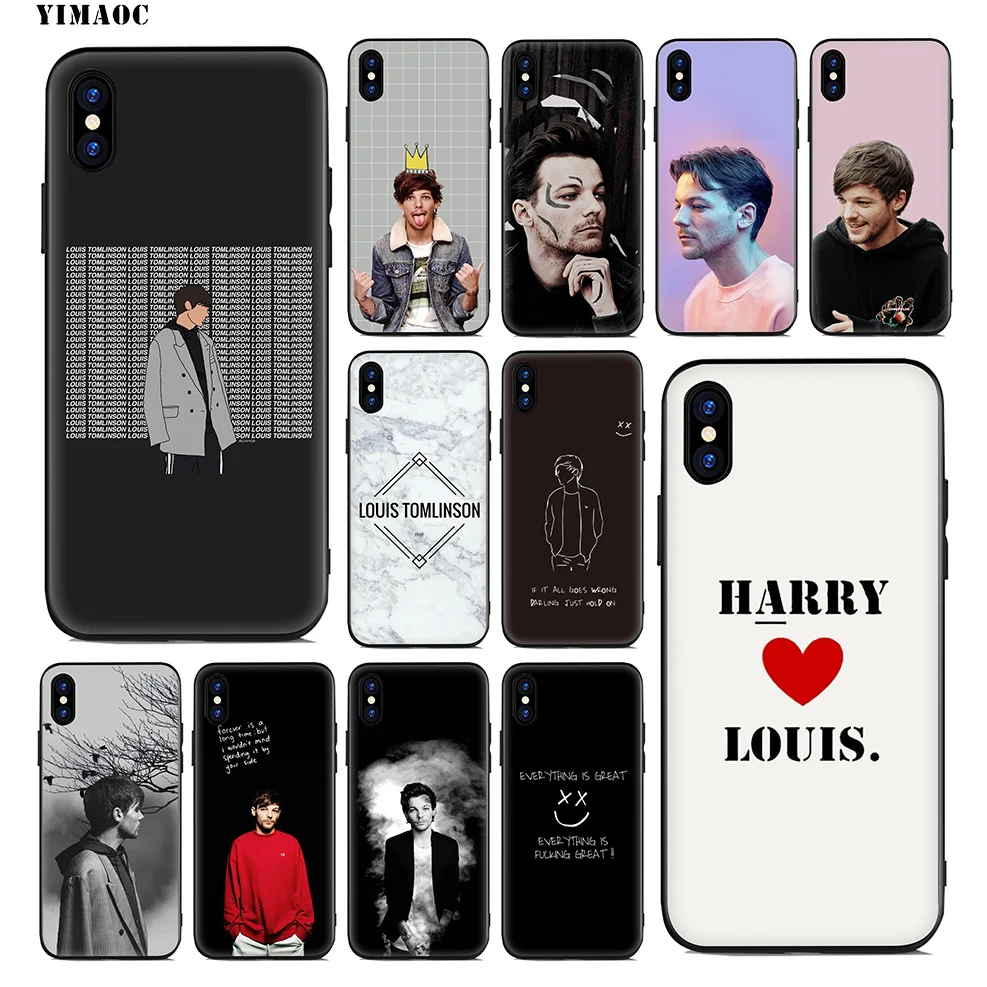 

YIMAOC 1D Louis Tomlinson Soft Silicone Case for iPhone Xr Xs Max X or 10 8 7 6 6S Plus 5 5S SE Cover