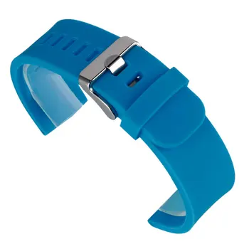 

20/22mm Rubber Soft Blue Pin Buckle Bracelet Silicone Ourdoor Military Diving Waterproof Sport Watch Strap Band