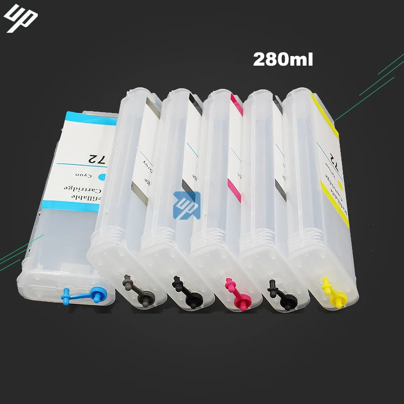 

UP 280ml refillable ink cartridge compatible for HP 72 for HP T795 T610 t620 T1120 T1200 T1300 T2300 T770 T790 C9403A C9370A