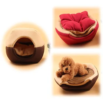 

Hot Sales Foldable Pet Nest Mongolia Bag Folding Dual-Purpose Kennel Cat Litter Soft Warm Seasons General Cat Bed House