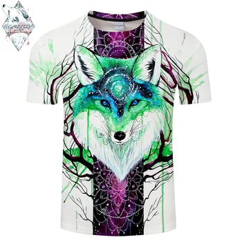 

Foxgalaxy By Scandy Girl Arts Animal 3D Print T shirt Men Women Summer Casual Short Sleeve Boy Tops&Tees Cool Brand Tshirt Drop