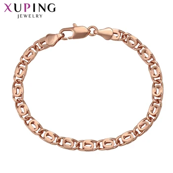 

Xuping European Style Rose Gold Color Plated Bracelets for Women and Men Environmental Copper Jewelry Gifts 76289