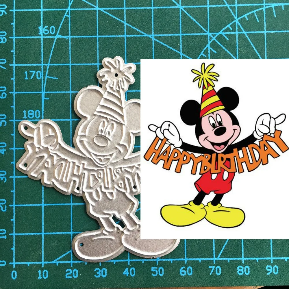 1 шт. love Minnie Mickey cutting die+ 1 шт. трафарет carft Tag для бумага для скапбукинга DIY декоративная открытка Ремесло штамп для теснения с вырезами