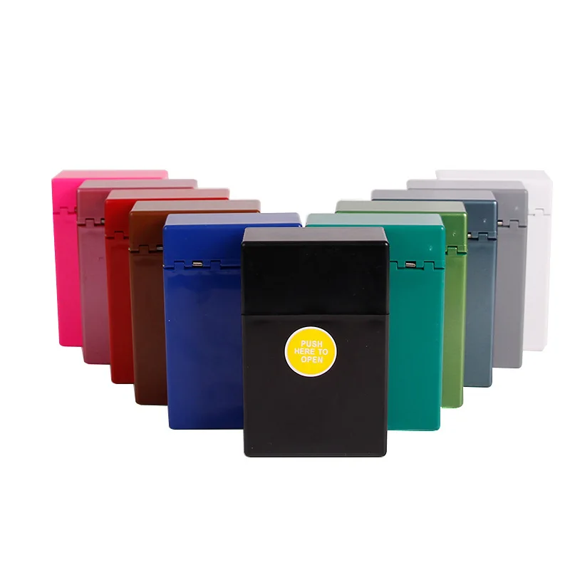 

Smoking Accessories Automatic press cover plastic cigarette case Smoking Storage Box for lady and women