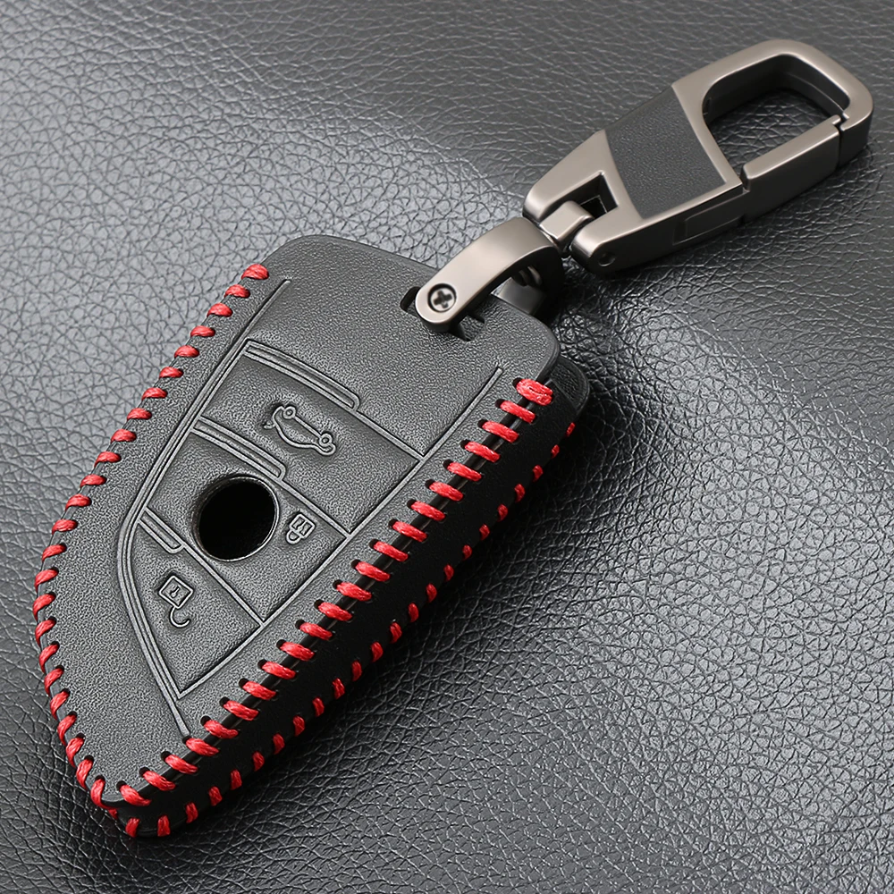 

Leather Car Key Case Key Cover Key Shell Protector for BMW X5 F15 X6 F16 G30 G38 7 Series G11 X1 F48 F39 Accessories Car Styling