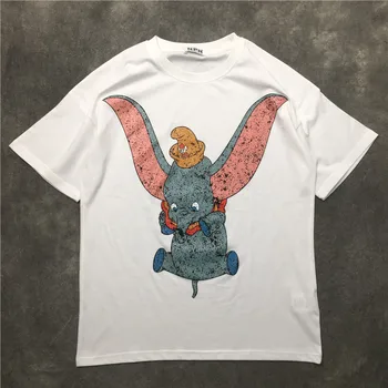 

New Novelty Unisex Dumbo Elephant Timothy T Shirts T-Shirt Hip Hop Skateboard Street Cotton T-Shirts Tee Top kenye S-XXL #AB9