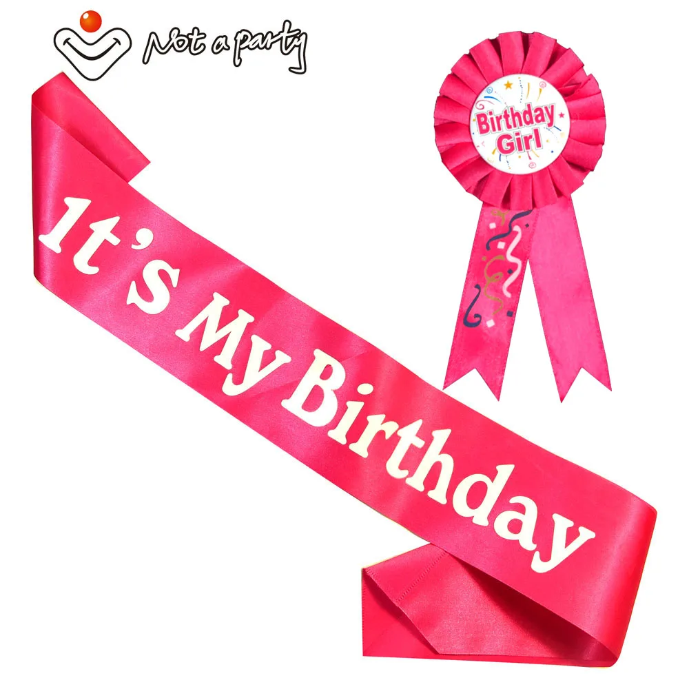С днем рождения весело подарок на день рождения для мальчиков и девочек брошь створки набор розовые женские синий Мужчины ribbonbadge 18 21
