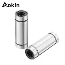 Aokin 2 шт. LM6LUU мм 6x12x35 мм линейные шариковые подшипники двухстороннее резиновое уплотнение линейного движения шариковый Подшипник Втулка