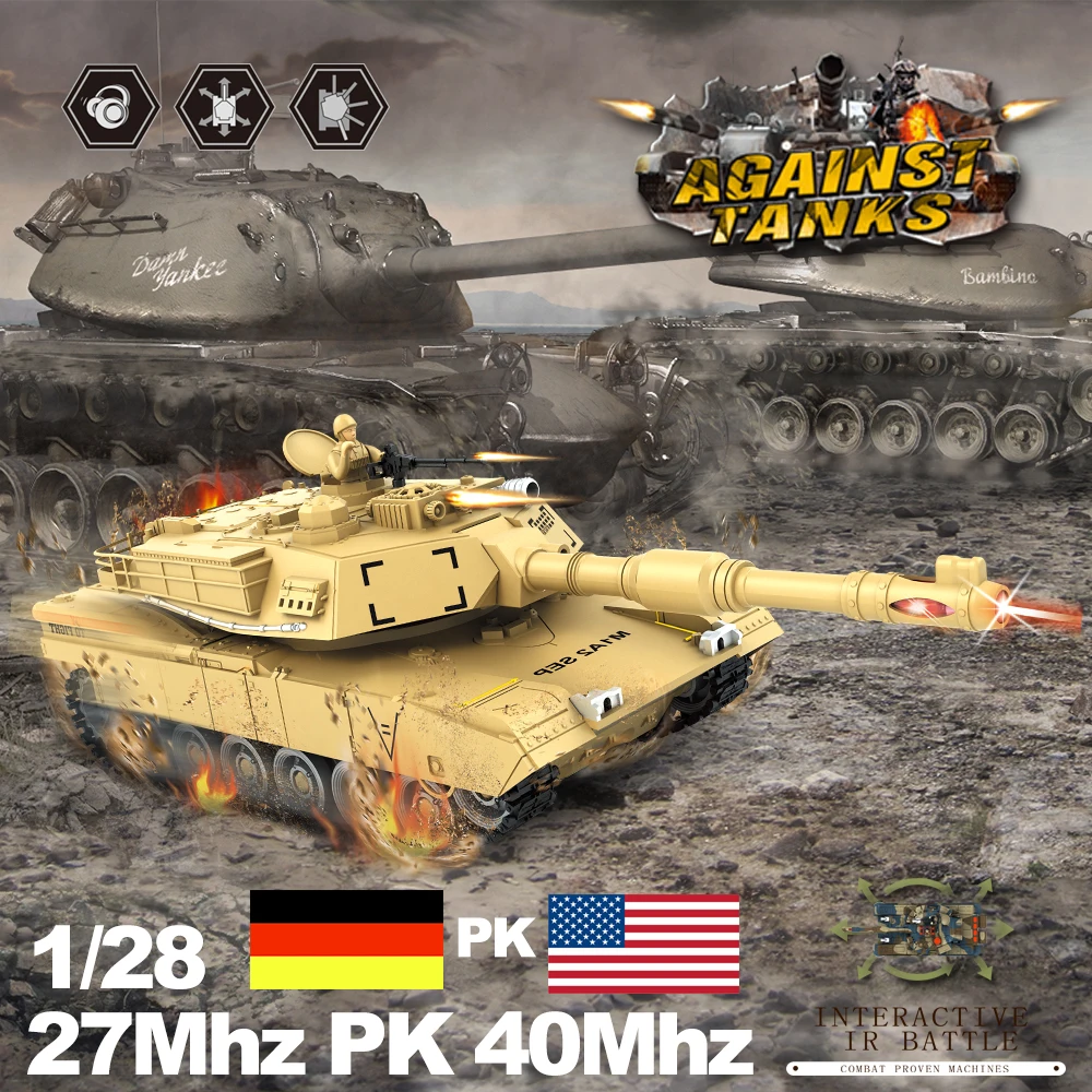 2 предмета/партия Р/У танки 27 МГц 40 9CH RTR GE Тигр 103 VS нам M1A2 дистанционного