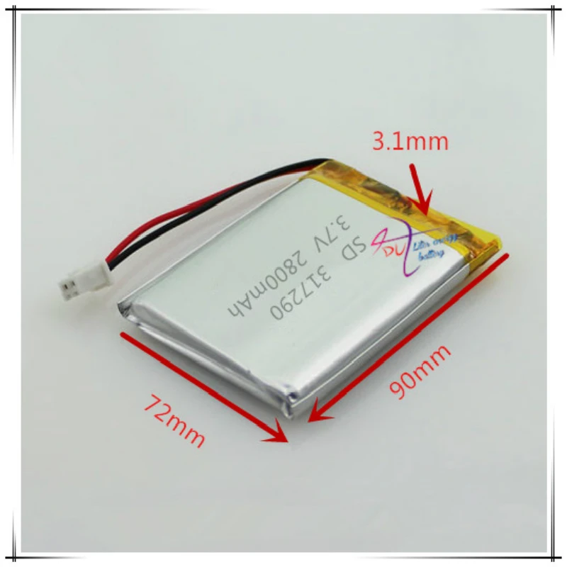 XHR 2P 2 54 2800 ма 317290 307090 3 7 В полимерная литиевая батарея DIY мобильный источник