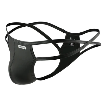 

Gay Sexy Thong Men Underwear Leather G-Strings Thongs Man Jockstrap Men Briefs Dropshipping