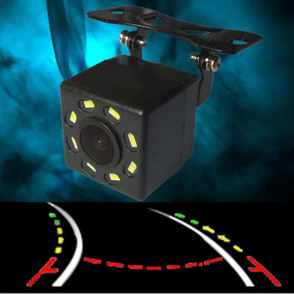 

Crngiar Dynamic Track Car Rear View Camera Universal Backup Parking Camera 8 LED Night Vision Waterproof 170 Wide Angle HD Color