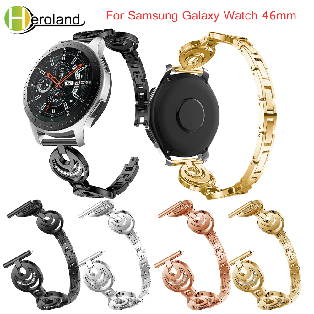 Для samsung Galaxy Watch, 46 мм, ремешок для часов, нержавеющая сталь, сменный Смарт wirst, стразы, для samsung gear S3, ремни, Новинка