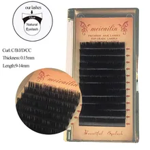 0,15 мм 9-14 12 линий в виде плоского эллипса ресницы CC Curl плоские ресницы Накладные материалы Корея густые ресницы HP1234