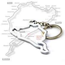 Брелок для ключей от автомобиля Nurburgring Raceway Green Hell, украшение на ключи с цепочкой, украшение на заказ, Brelok