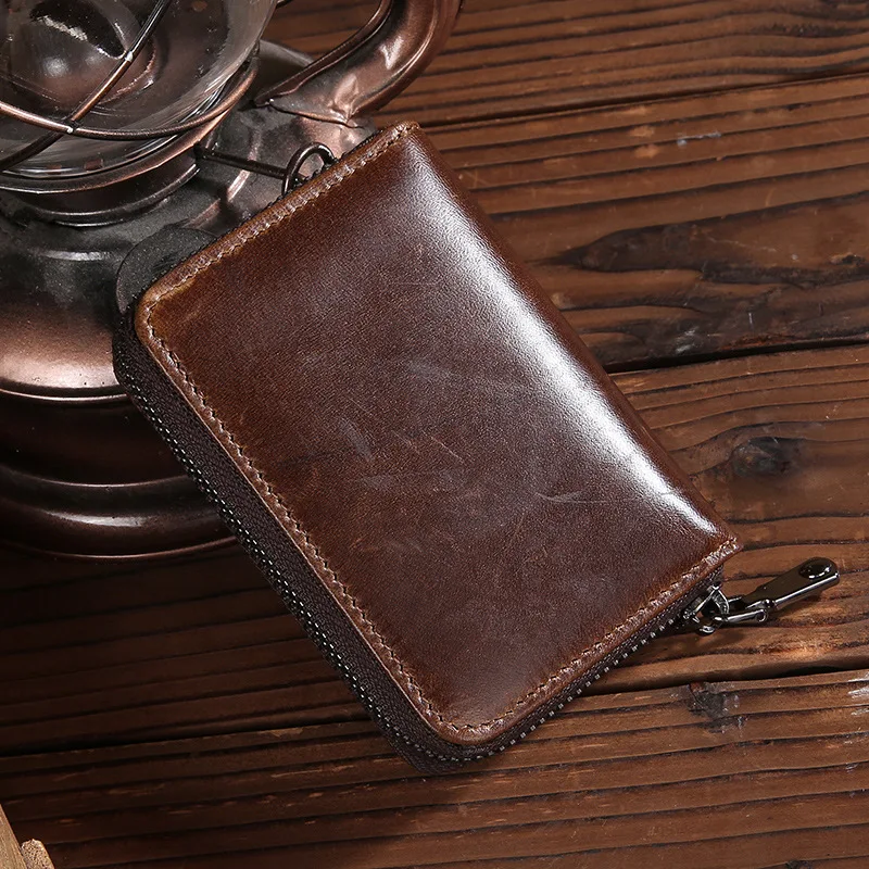 AETOO сумка из натуральной кожи, сумка для карт, сумка для свитера, сумка для карт, многослойный кожаный кошелек для монет, винтажный кошелек