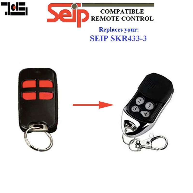 

For SEIP SKR433-3 garage door replacement remote control rolling code 433,92mhz