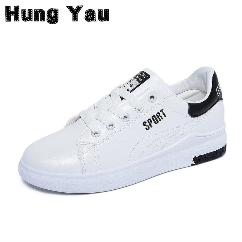 

Muffin Bottom Woman Loafer Shoes Spring Leather Footwear Lace-Up Lazy Shoes Elastic Band Round Toe Flat Platform Shoes Size US 9