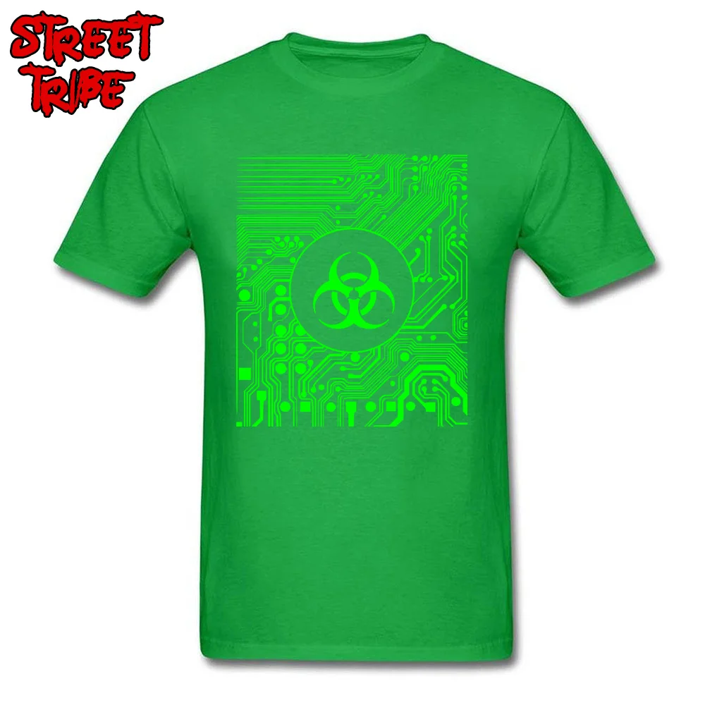 100% Cotton Men Short Sleeve comfortable T Shirt cosie Tops Shirts Slim Fit Group O-Neck Tees Drop Shipping Cyber goth   Biohazard Green green