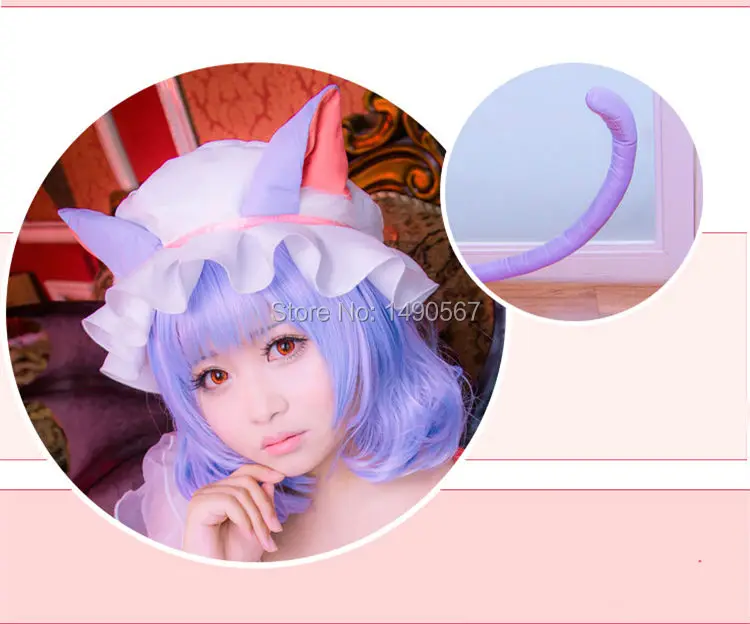 Touhou Project Series Remilia Scarlet cos платье кошачьи ушки косплей костюм карнавальный костюм