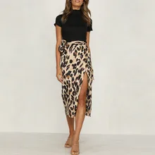 Дешевые сексуальные юбки модные женские сексуальные английские леопардовые печатные Бандаж с вырезами вечерняя Юбка saia Женские юбки mujer