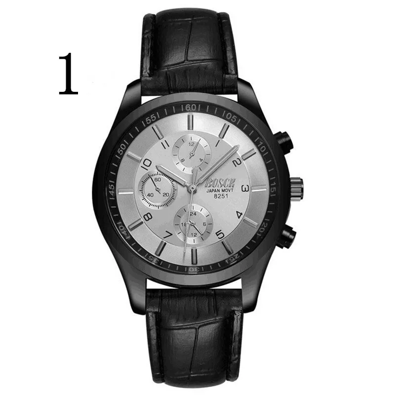 

wu's Old watch large dial in the elderly men's watch student electronic quartz steel belt