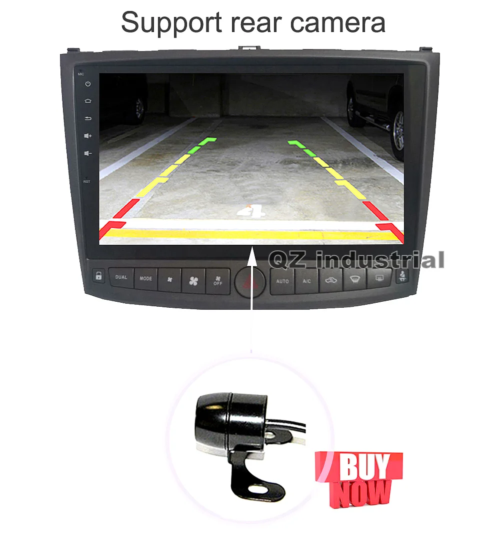 Excellent QZ industrial HD 10.2" Android 8.1 T3 Car DVD Player for Lexus IS200 IS220 IS250 IS300 2006-2012 With 3G 4G WIFI GPS Navi Radio 16