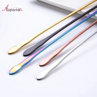Asipartan 20 см нержавеющая сталь кофе ложка Коктейльная длинная ручка перемешивание ложки смешивание напитков ложка для кухня кафе бар инструмент