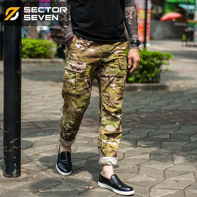 Sector Seven мужские камуфляжные военные тактические брюки Карго повседневные брюки