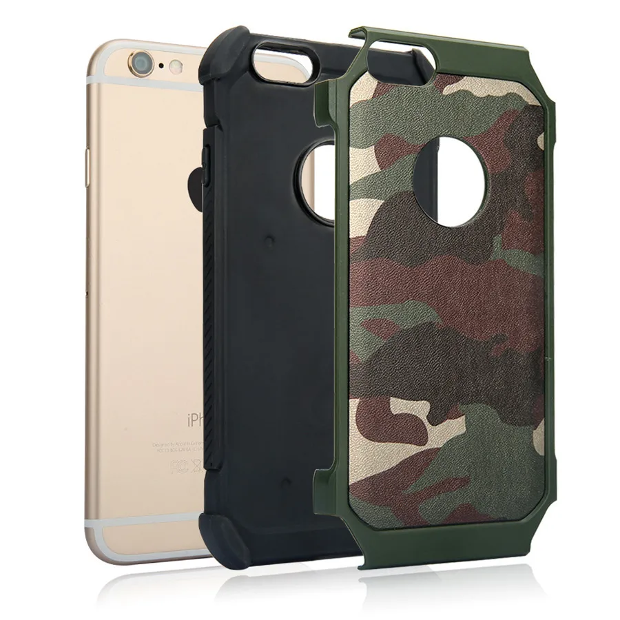 For Apple iPhone 7 Plus Hybrid Armor Plastic + TPU 2 in 1 Army Camo Camouflage Rear Cover Case |