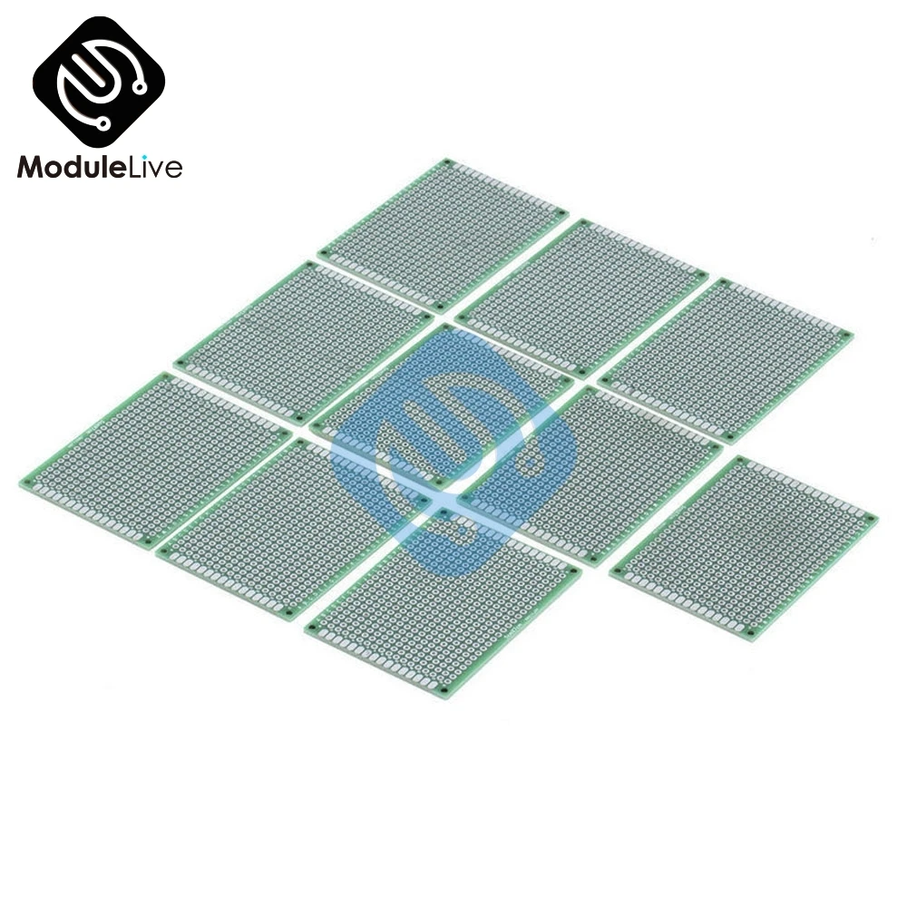 10PCS Double Dual Side Prototype PCB nned Universal Breadboard 5x7 cm 50mmx70mm | Инструменты