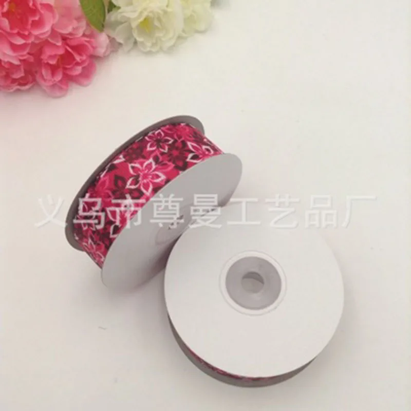 

DIY Ribbon 2.5cm Wide Digital Printing Crafts Edge Hot Sublimation Line Webbing Ribbon Small Flower Series Gift Box Packaging