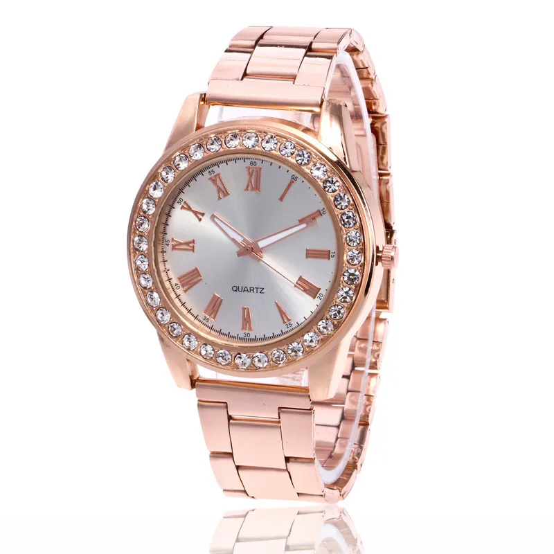 

New trend fashion stainless steel belt ladies watch temperament dress simulation quartz women's watch reloj mujer clock gift #W