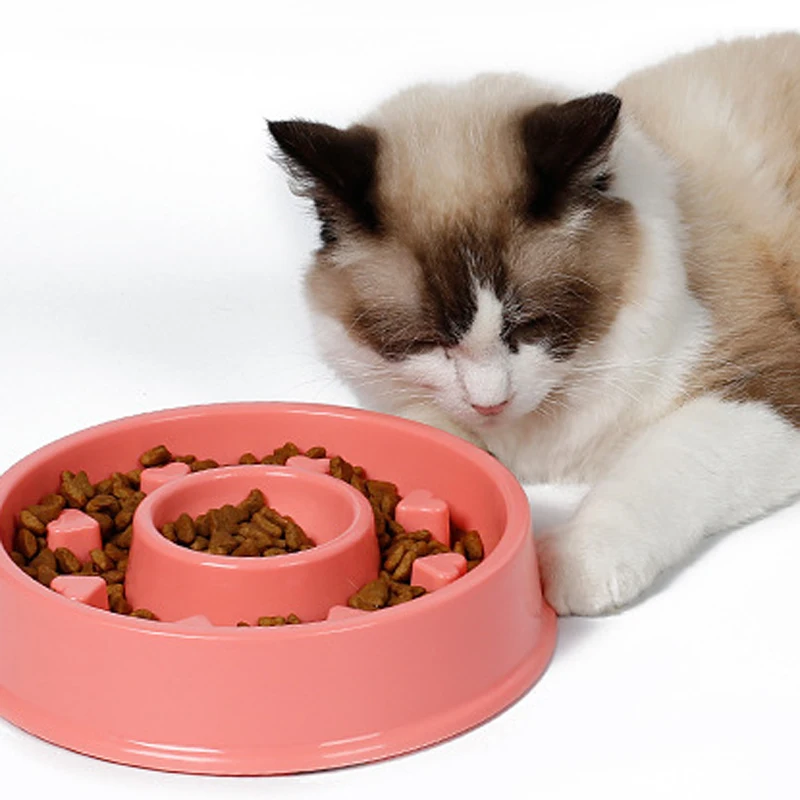 Slow Dog Bowl against choking Cat Bowl Pet utensils plastics Safe and