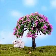 Мини-Дерево растения миниатюрная фея DIY Дом Кукольный домик Сад Микро бонсай Декор