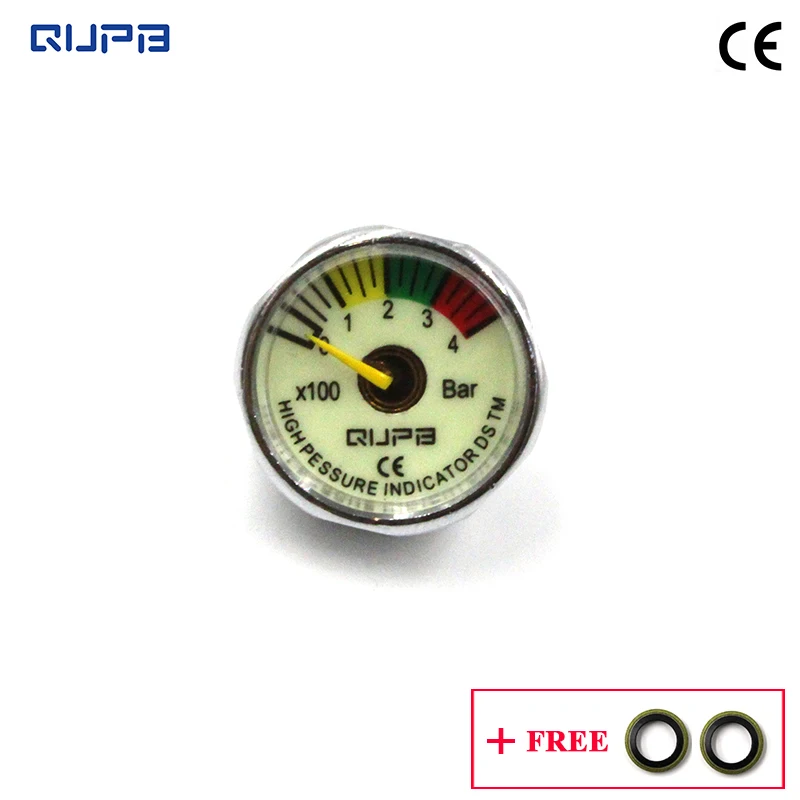 QUPB однодюймовый PCP Пейнтбольный манометр светящийся 400 бар M10x1 Резьба GES005|pcp