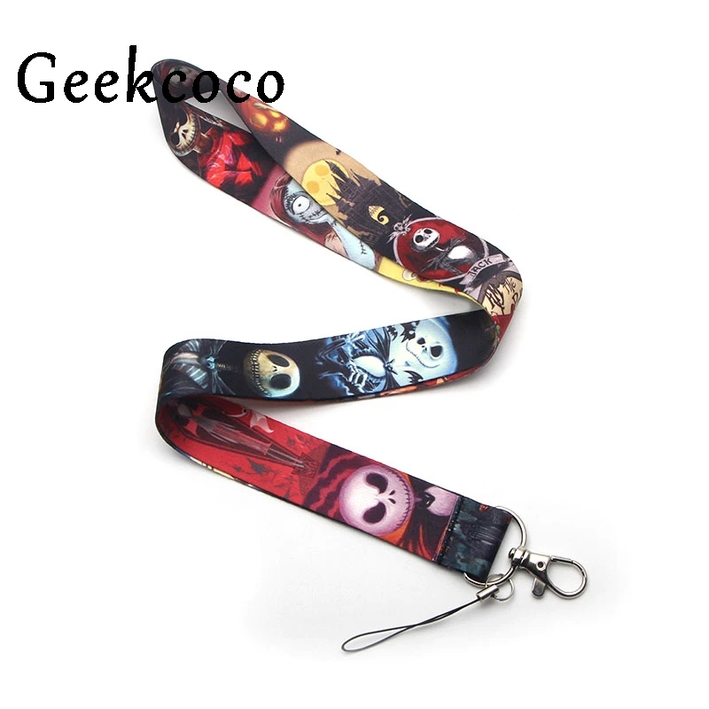 The Nightmare Before Christmas keychain Accessories Safety Breakaway Phone ID Badge Holder keys Straps Neck lanyard Camera J0279