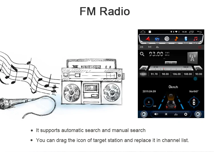 Best 32G ROM Vertical screen android 6.0system car gps multimedia video radio player in dash for Chevrolet CRUZE navigation stereo 4