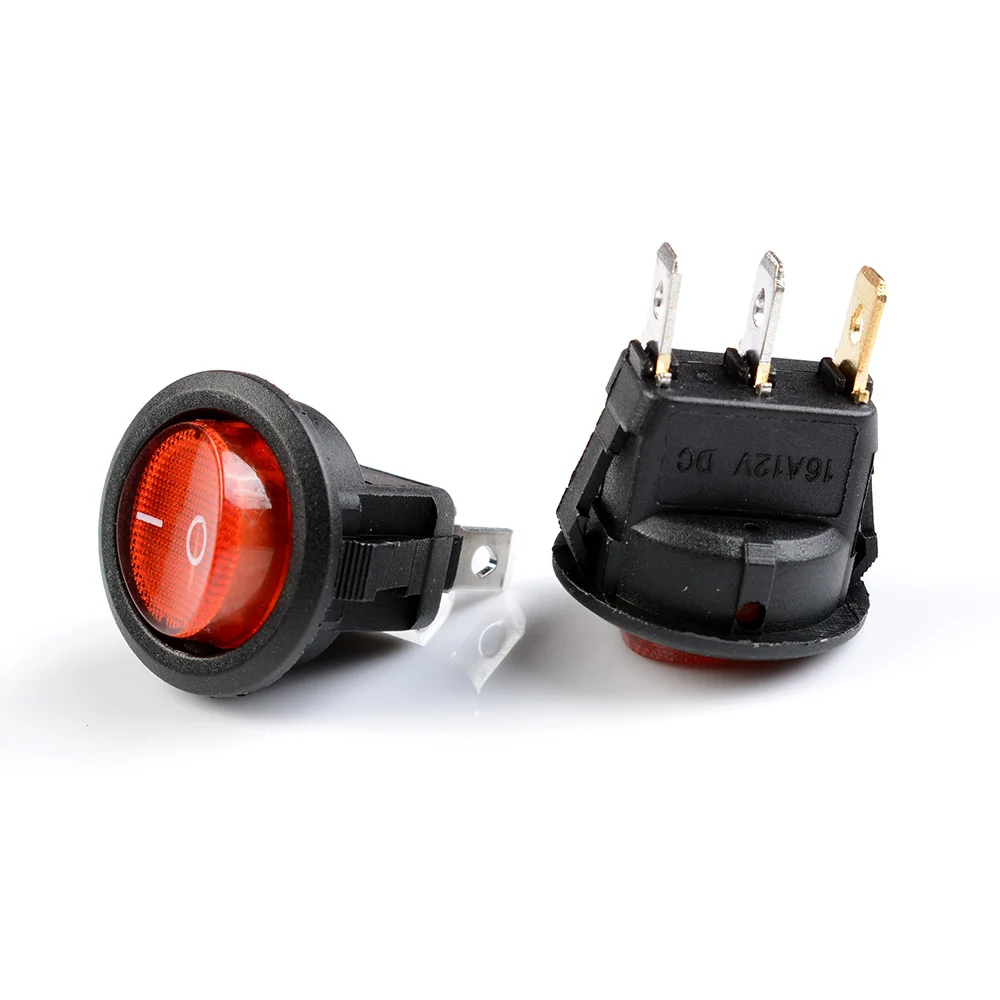 4 шт. LED Licht 12В 16А вкл/выкл тогл Spst Runde Taste Boot Auto Wippschalter|licht|licht ledauto on off |
