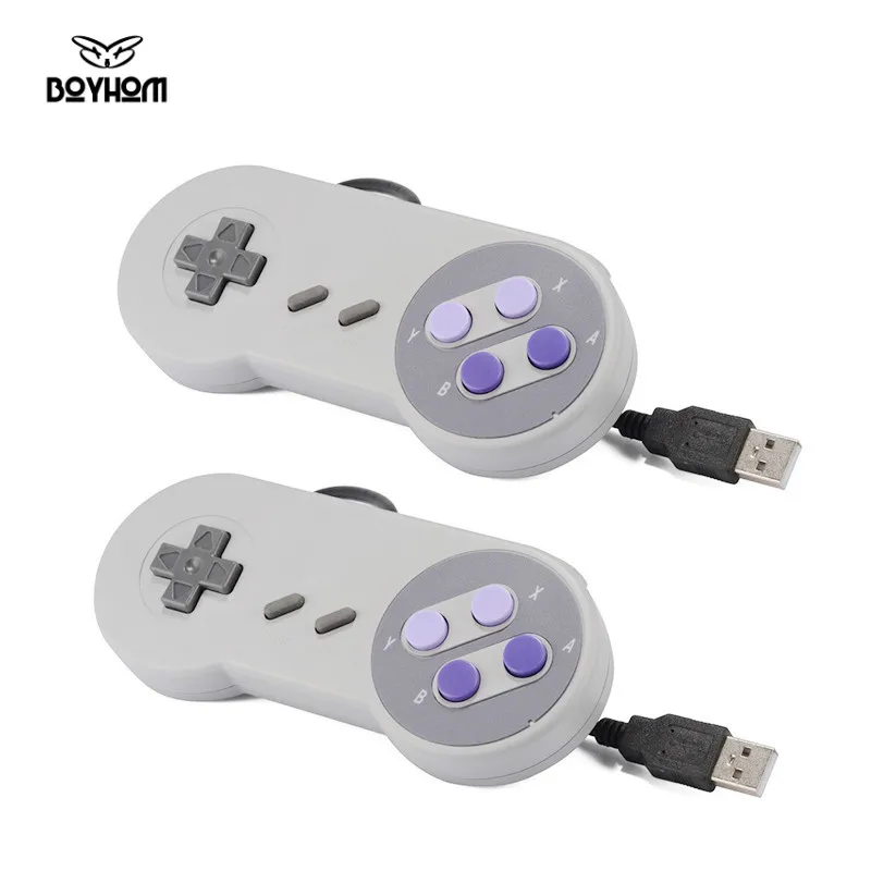 Лидер продаж 2018 проводной USB контроллер в стиле ретро игровой джойстик для SNES