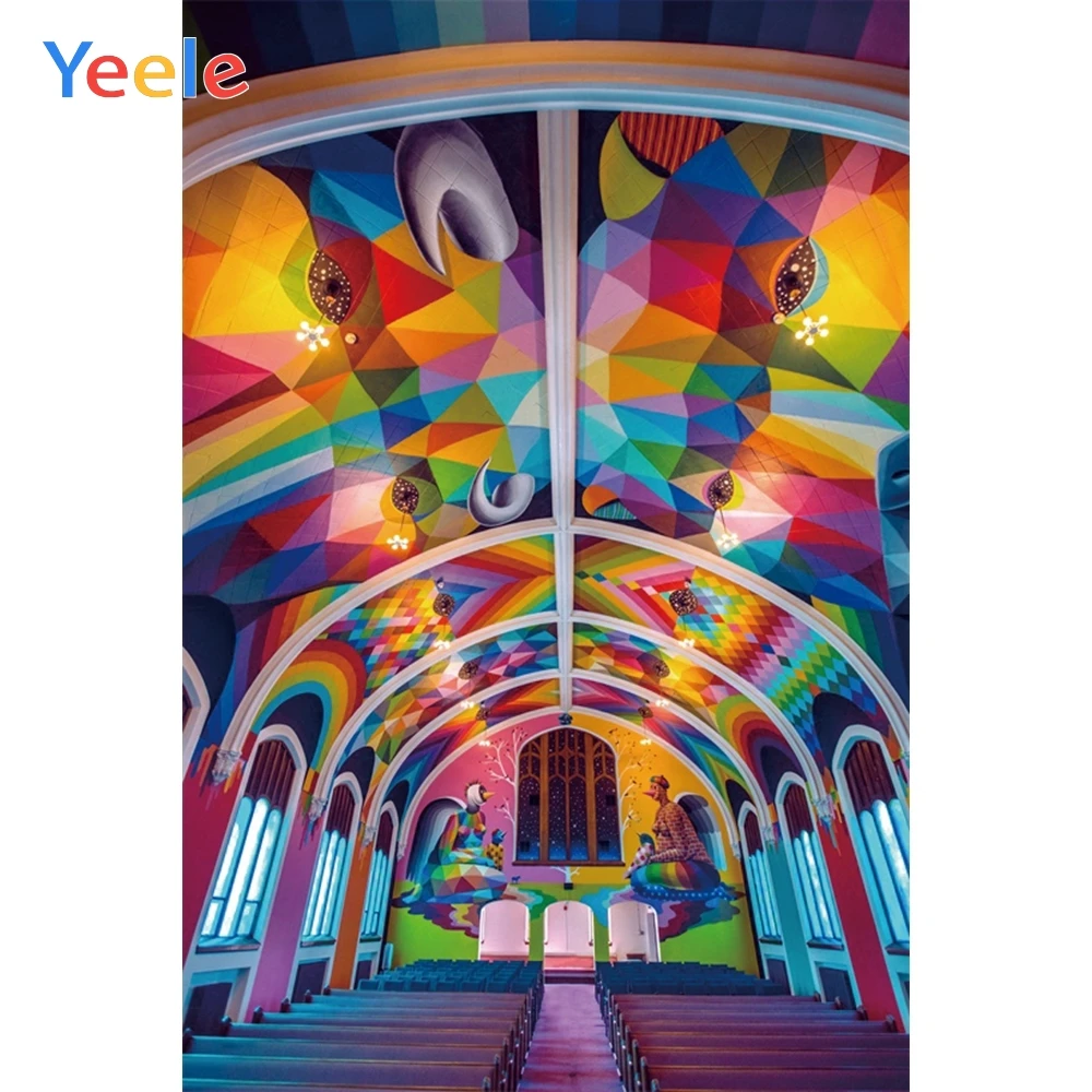 

Yeele Scenery Photocall Church Interior Color Party Photography Backdrops Personalized Photographic Backgrounds For Photo Studio