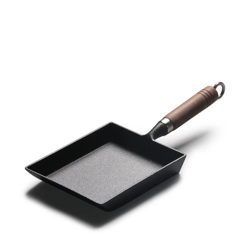 

WHISM Japanese Style Cast Iron Cooking Pot 15x18cm Uncoated Frying Pan Wok for Gas and Induction Cooker Panela Ollas de Cocina