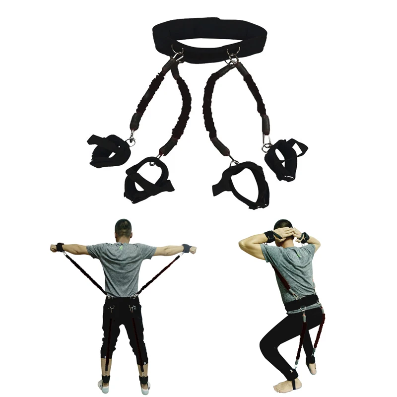 

200lbs Resistance Bands Boxing Fitness Training Belt Leg Strength Exercise For 2019 ALS88