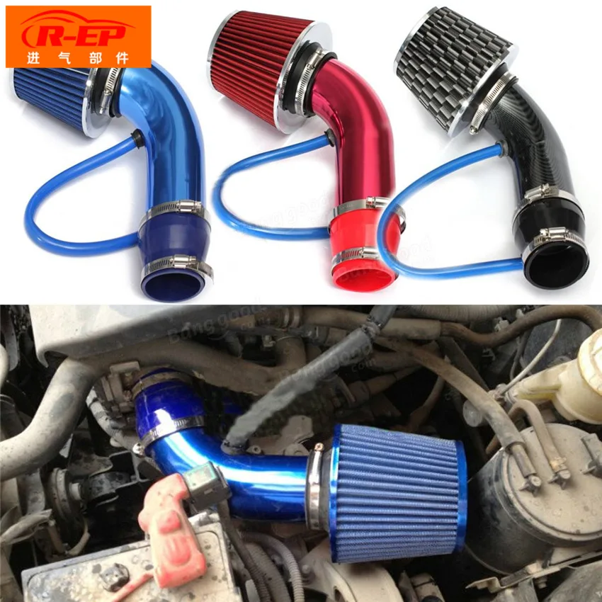 

Car Engine Intake Pipe Air Filter Mushroom Head Productivity Air Filter 76Mm Inlet Air Filter 160mm High Flow High Cold Air Cone