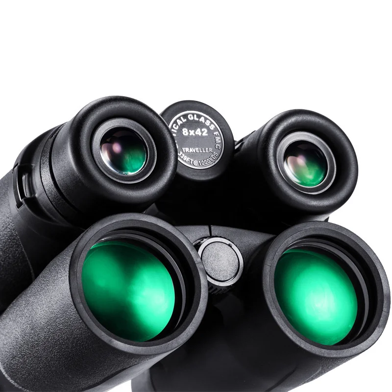 Binoculars 8X42 Outdoor Sport Tourism Hiking Trave Fishing Waterproof Mobile Phone Camera Non-perspective Telescope Good Gift