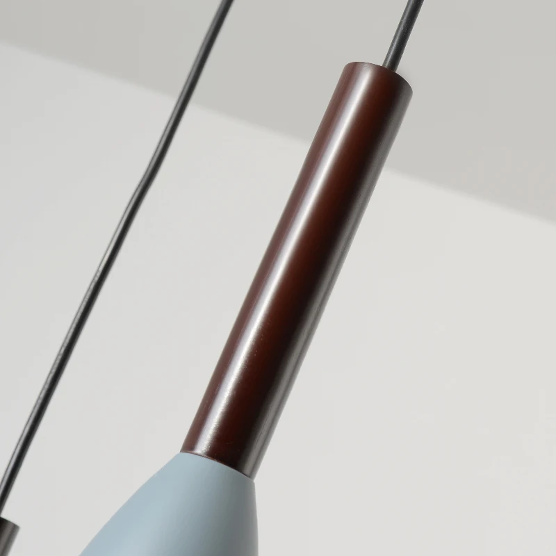 Скандинавский минимализм подвесной светильник E27 алюминиевый деревянный подвесной светильник s, Декор для дома ресторана Светильник ing лампа и бар витрина точечный светильник