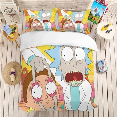 Набор постельного белья с 3d принтом rick and morty Friends/подарки пододеяльник набор домашнего текстиля - Цвет: 8